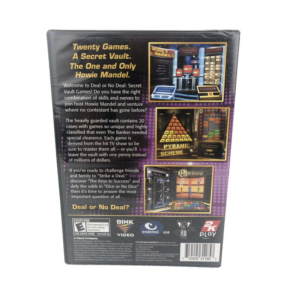 Deal or No Deal PC Games Secret Vault Games PC Windows XP/Vista Howie Mandel - Picture 2 of 9